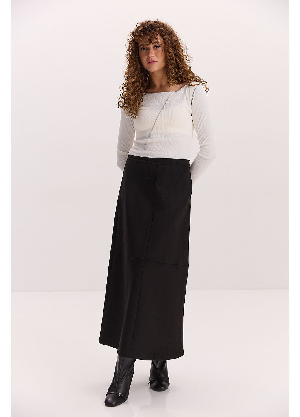 Кроп-топ з довгими рукавами зі швами назовні Arjen (354647032)