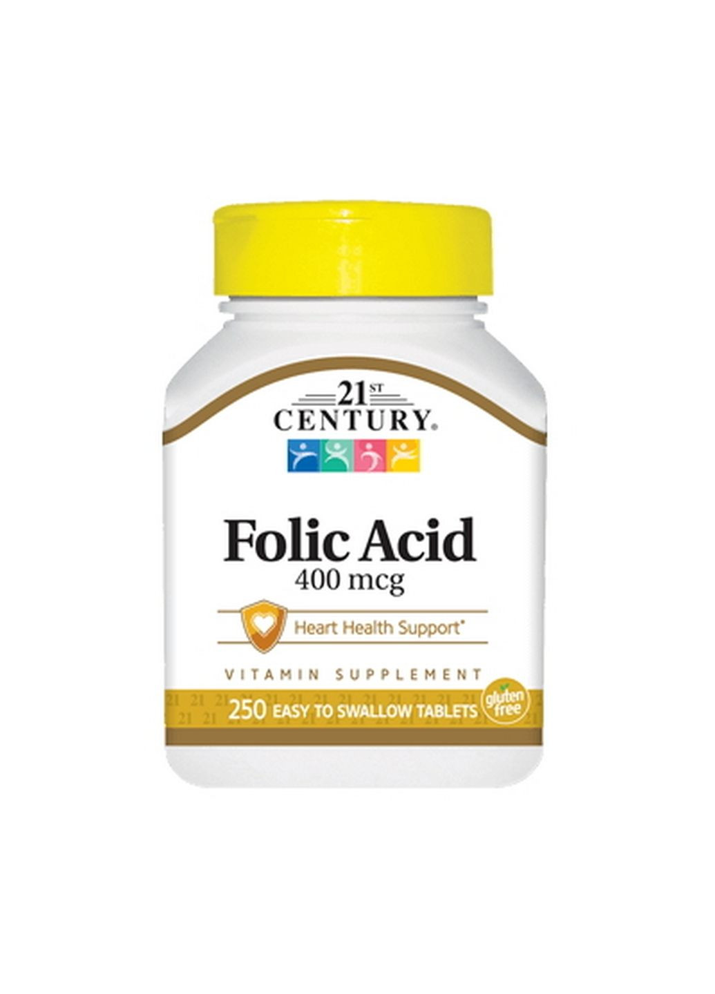 Витамины и минералы Folic Acid 400 mcg, 250 таблеток 21st Century (293482385)