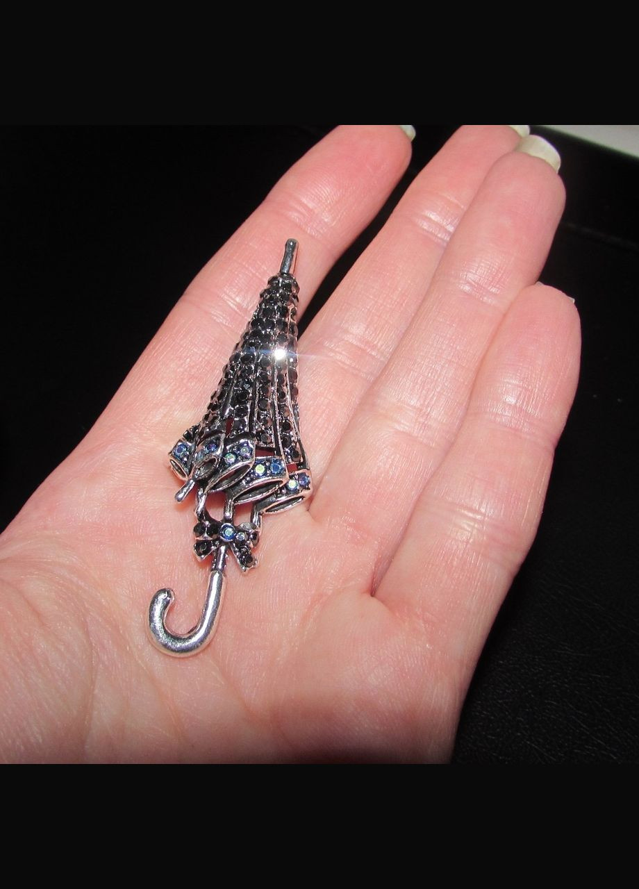 Вінтажний стиль - розкішна брошка парасолька, брошка парасолька в австрійських стразах, 5601 Fashion Jewelry (336949489)