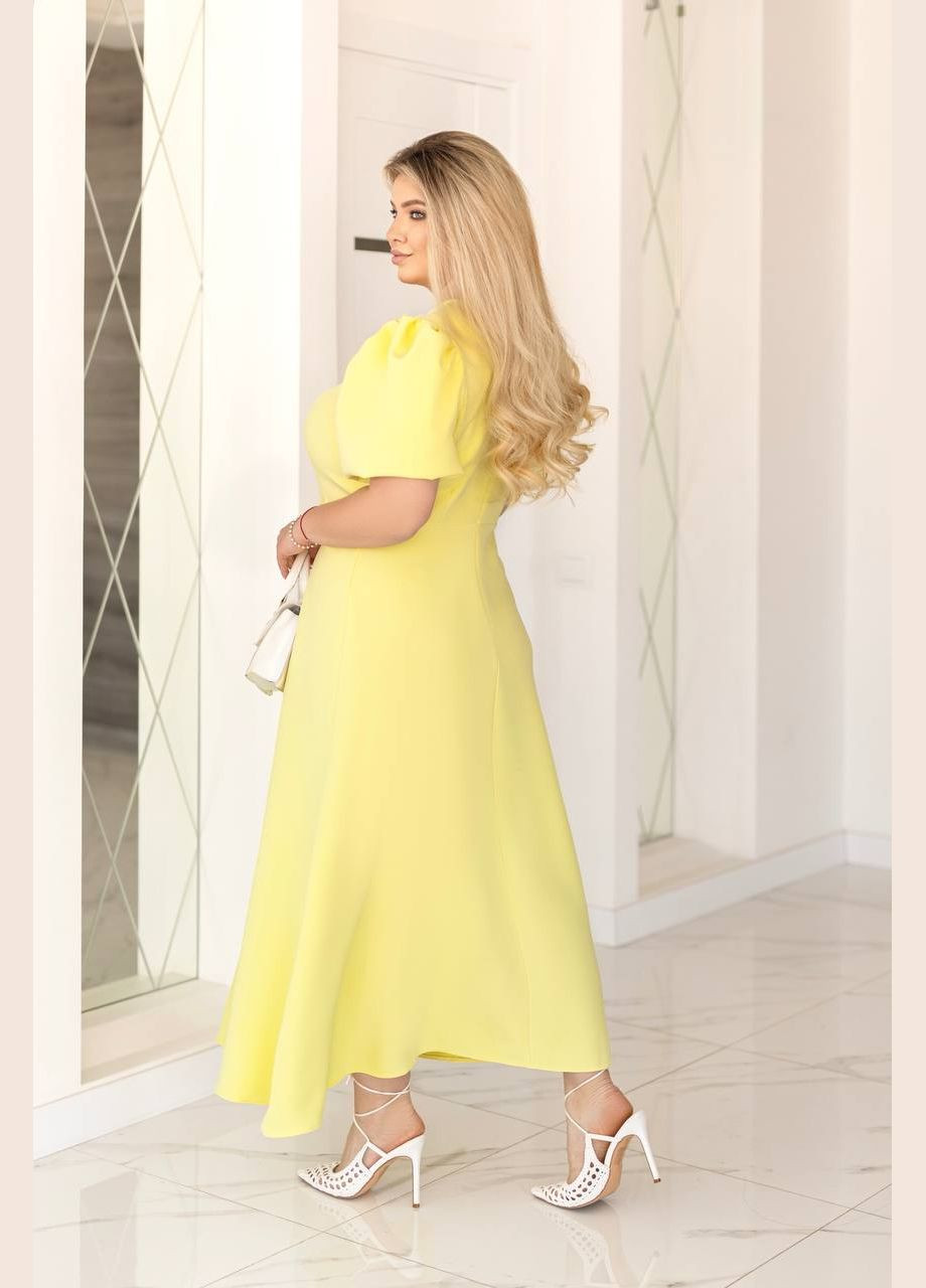 Жовтий повсякденний сукня жіноча а-силует Гермес однотонна