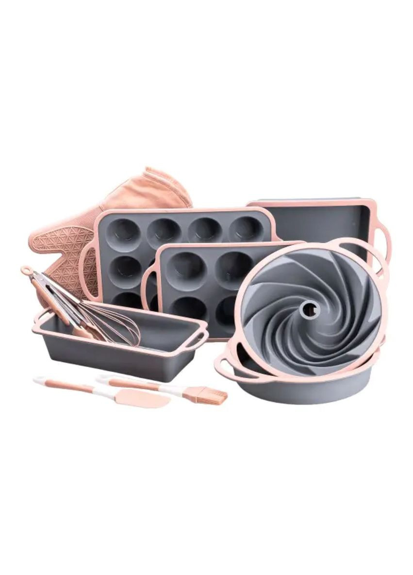 Силіконовий набір форм для випічки з антипригарним покриттям з кухонним приладдям та прихваткою 11 шт HP34542 Jooki (358705951)