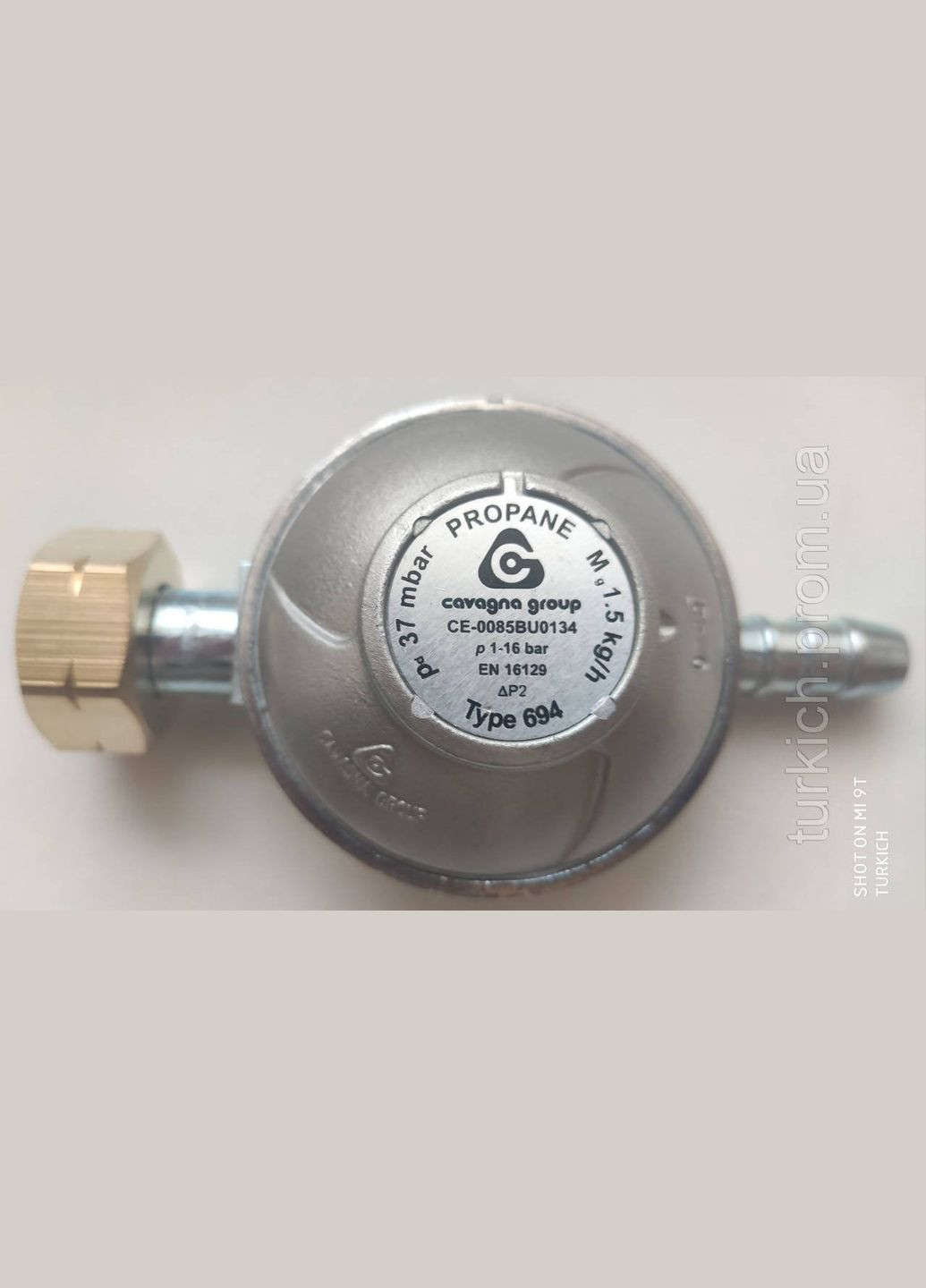 Редуктор для газового баллона Cavagna Group type 694 Италия (оригинал-гайка латунь) Carlo Gavazzi (325477723)