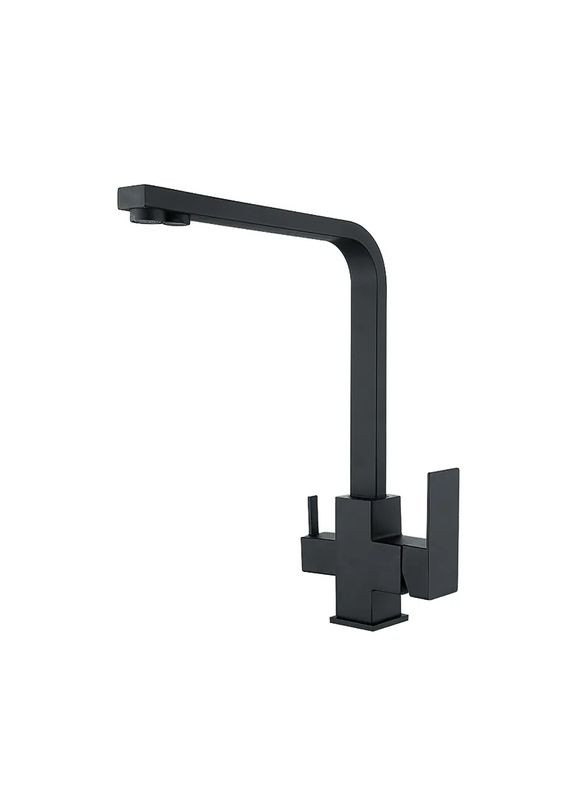Кухонний змішувач KUB-021 Black з виходом для питної води з нержавіючої сталі SUS304 (ZX4856) Zerix (370948335)