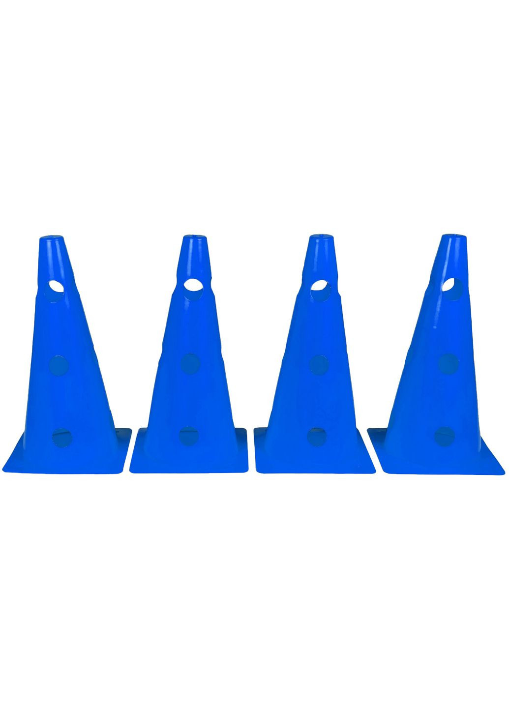 Конусы-фишки спортивные 31 см (набор 4 штуки) синие EasyFit (341528963)
