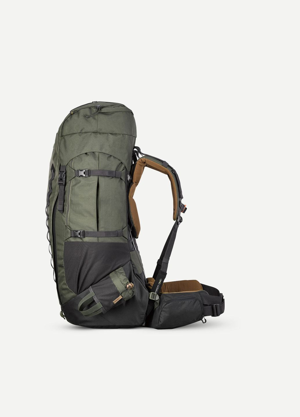 Туристичний Рюкзак для Трекінгу Trek 900 (90л + 10л) 88 x 54 x 43см Хакі FORCLAZ (342966915)