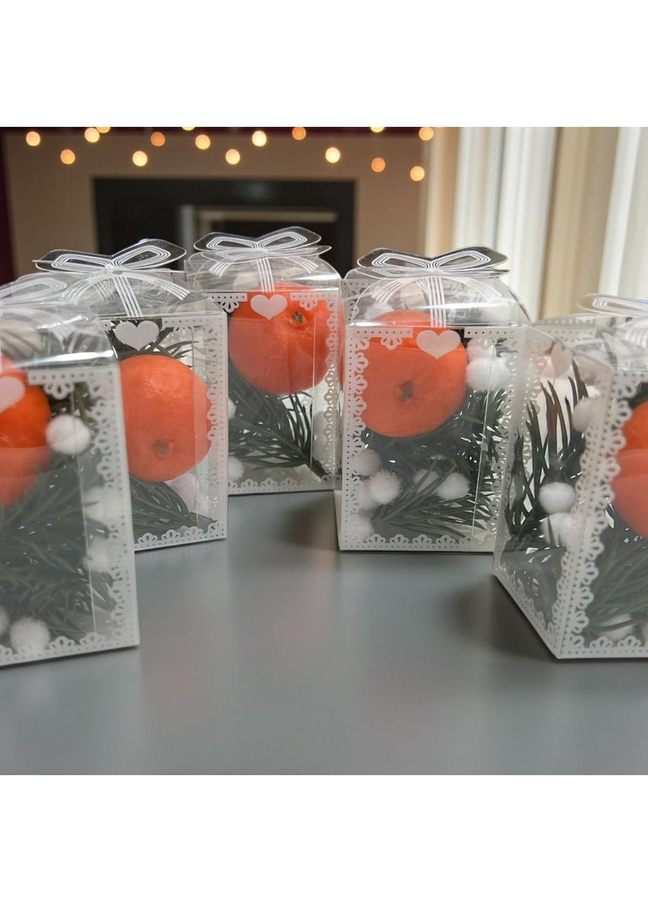 Мило ручної роботи. мандаринка з ялинкою. Новорічний подарунковий набір мила ручної роботи No Brand (343052258)