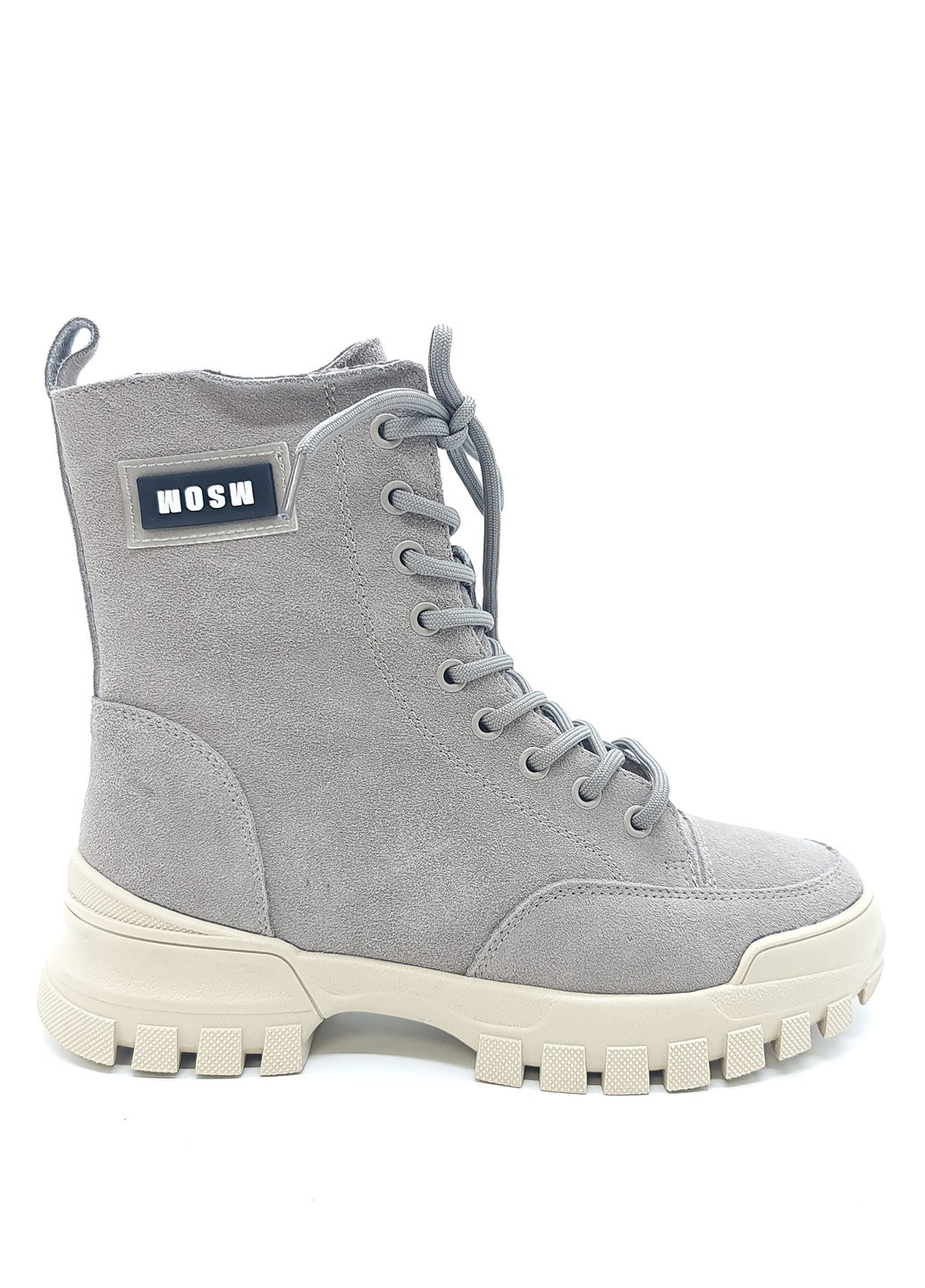 Жіночі черевики зимові сірі замшеві II-11-21 23 см (р) It is (259299483)