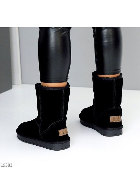 Классические угги натуральная замша, зимние сапожки, зимние сапоги, сапожки зимние черные код 118111 ITTS (364658739)
