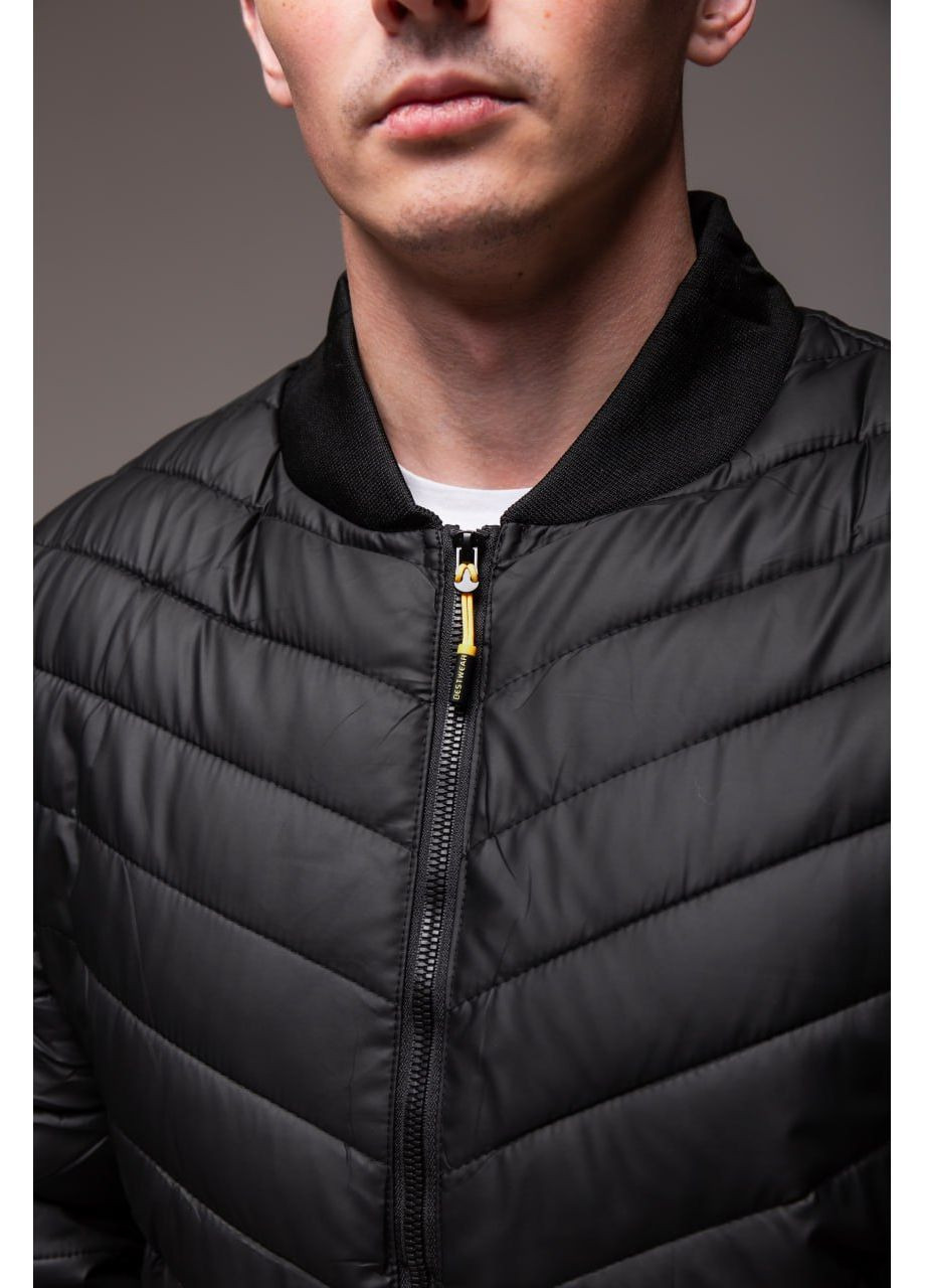 Черная весенний бомбер черный утепленный casual No Brand