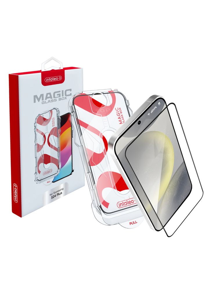 Захисне скло з аплікатором MagicBox для Samsung Galaxy S24+ SM-S926 Black (4820266742881) Intaleo (341490870)