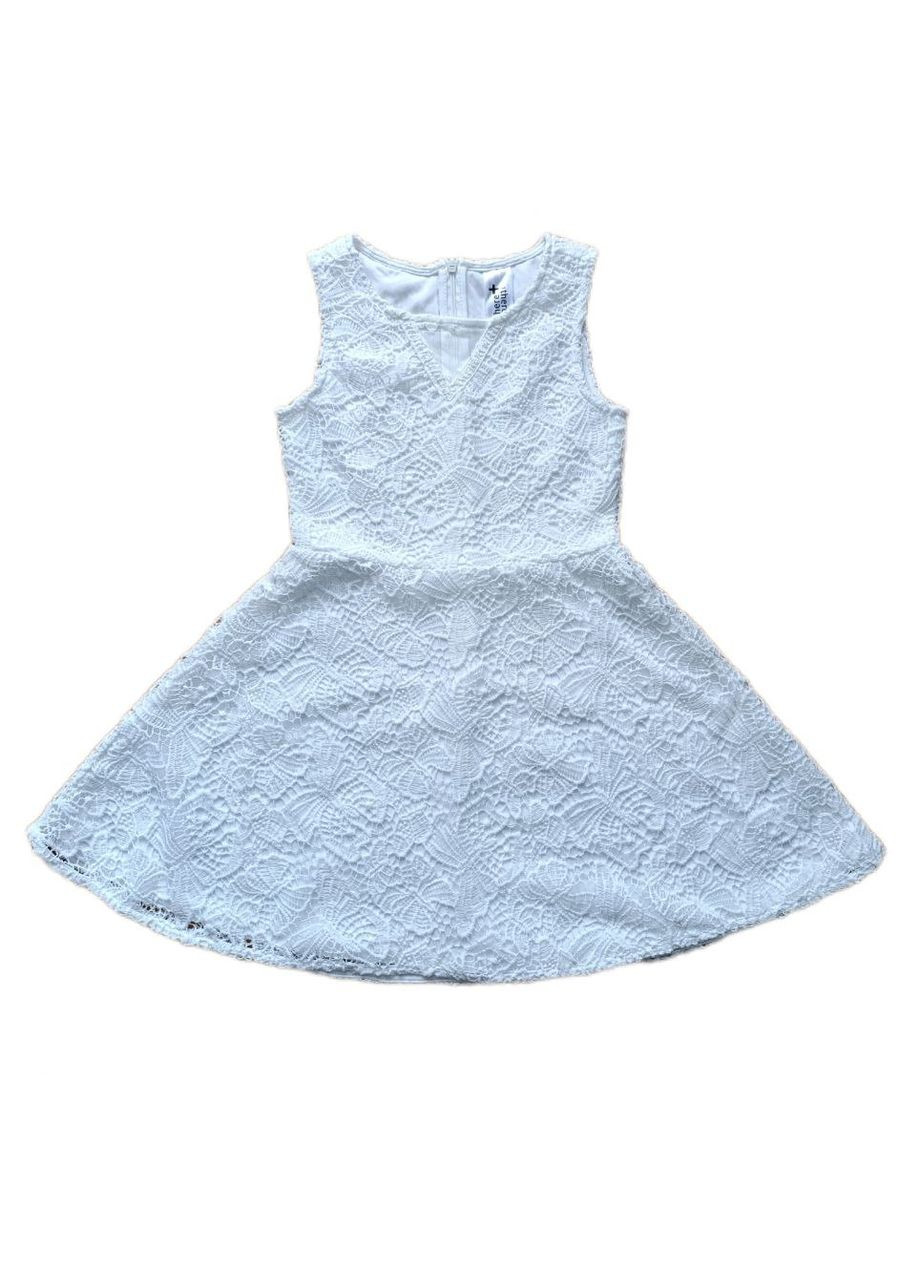 Белое кружевное платья для девочки 128 размер белое 127242 C&A (345877657)