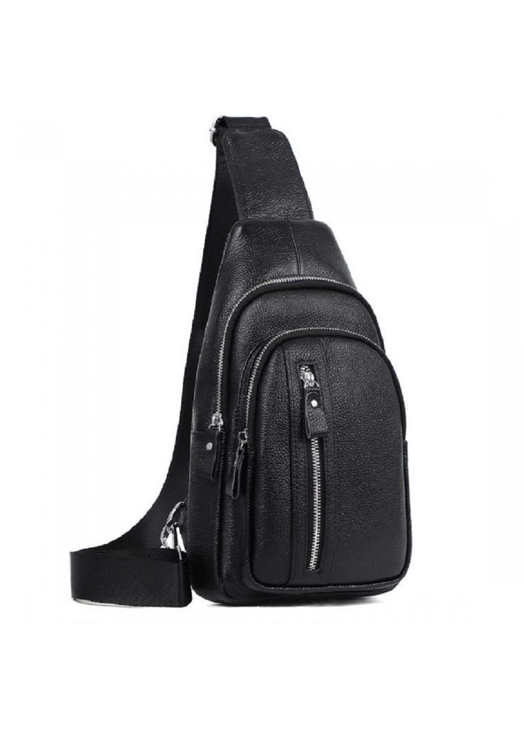 Чорний шкіряний чоловічий слінг на плечі Tiding Bag (302390971)