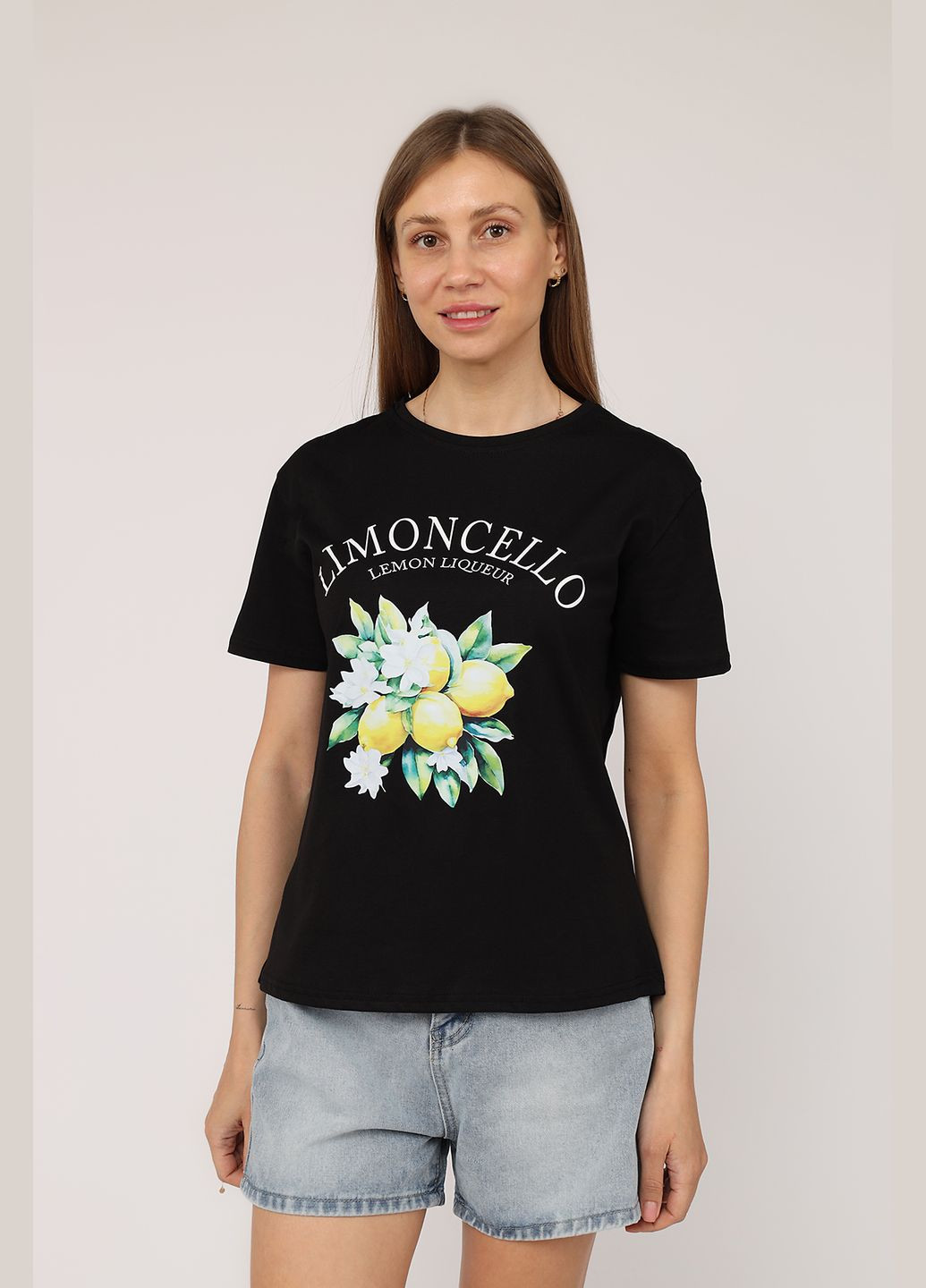 Футболка з коротким рукавом жіноча колір чорний CB-00275255 Carla Mara - (330223272)