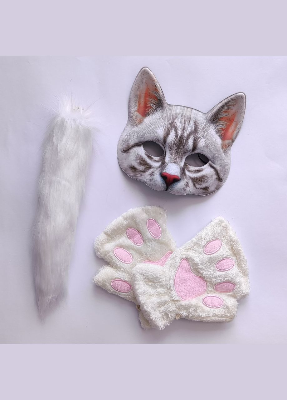 Набор для квадробики (маска, хвост, кавычки) Костюм Котика No Brand (333163038)