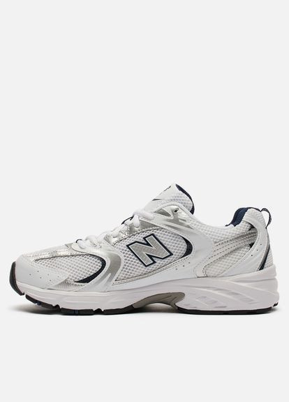 Світло-сірі Осінні кросівки чоловічі New Balance 530 White Silver Navy MR530SG