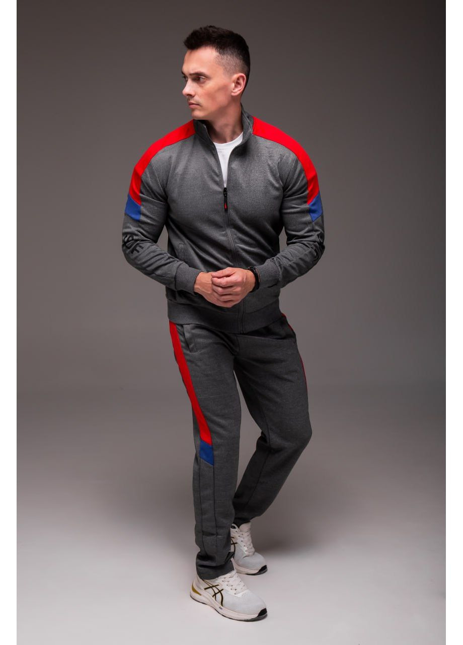 Мужской спортивный костюм черный без капюшона "Sport" No Brand (353375665)