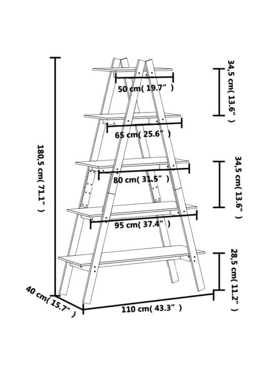 Стеллаж кухонный из дерева Витемс бланже (СТА-020601) No Brand (327848403)