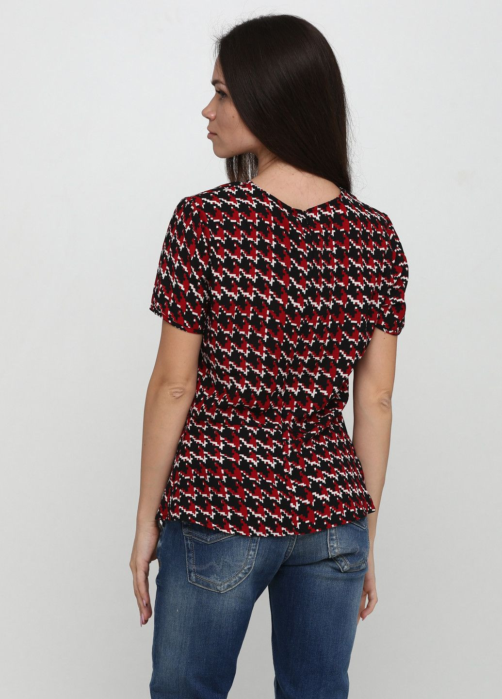 Чёрная блуза черно-красный Pepe Jeans