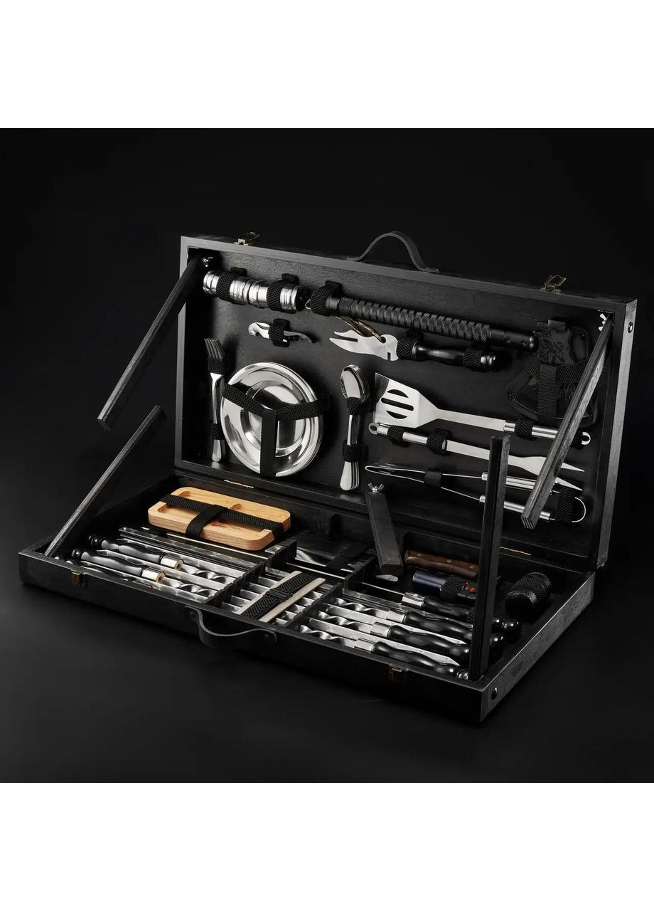 Шашлычный набор + стол 2в1, Набор шампуров, шампура для отца, боссу другу, коллеге, Grills G17 No Brand (365654974)