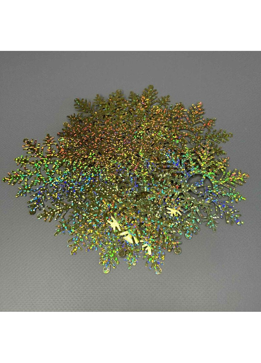9х8 см Поетка снежинка-олень - золото голограмма Plus-plus (352751272)