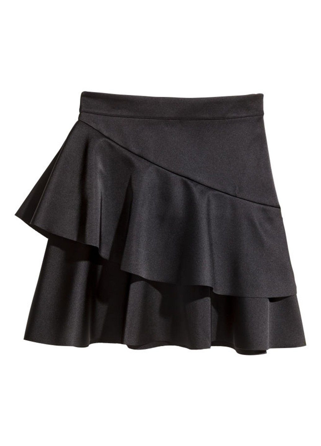 Черная однотонная юбка H&M