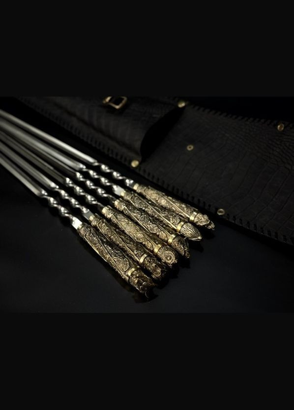 Набір шампурів Люкс Звірі в закритому сагайді 6 предметів 47330164 NB Art (346152153)