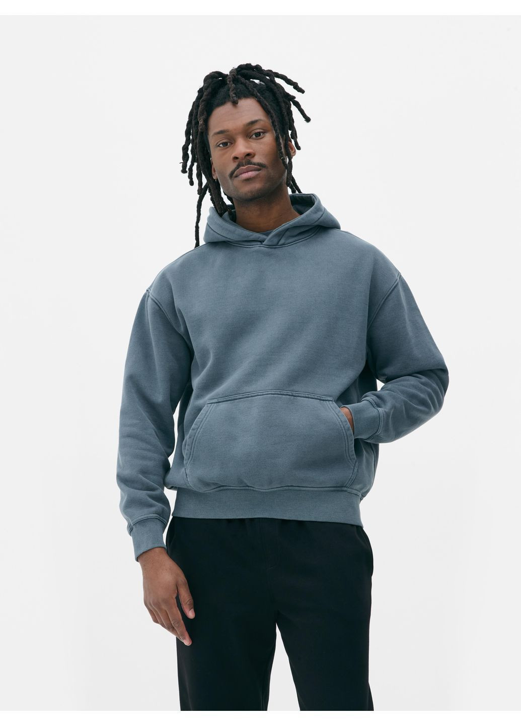 Худі фліс,сірий-бірюзовий, Primark (368192529)