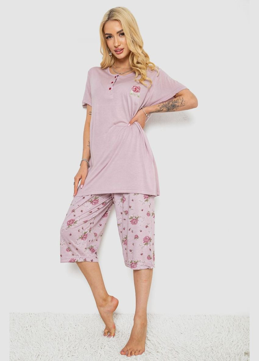 Сиреневая пижама женская с принтом Andi 243R6762