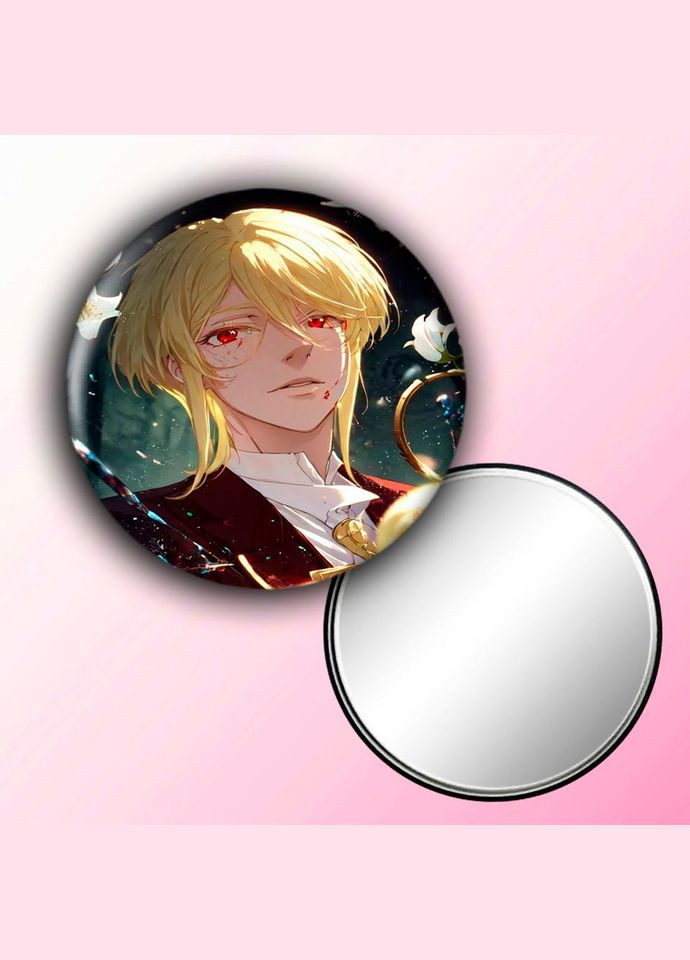 Зеркальце косметическое карманное Аниме Патриотизм Мориарти #0006 с рисунком круглый 56 мм No Brand (309156585)