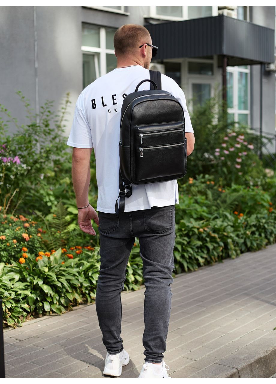 Городской мужской рюкзак из натуральной кожи 41х30х17, сумка для ноутбука и документов, No Brand (359380806)