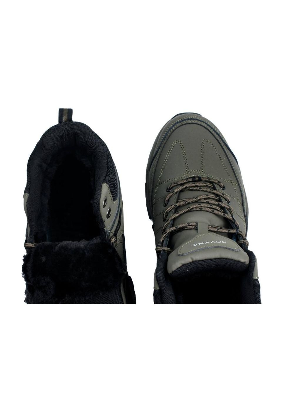 Зеленые зимние кроссовки 7244002 46 цвет оливковый Royyna