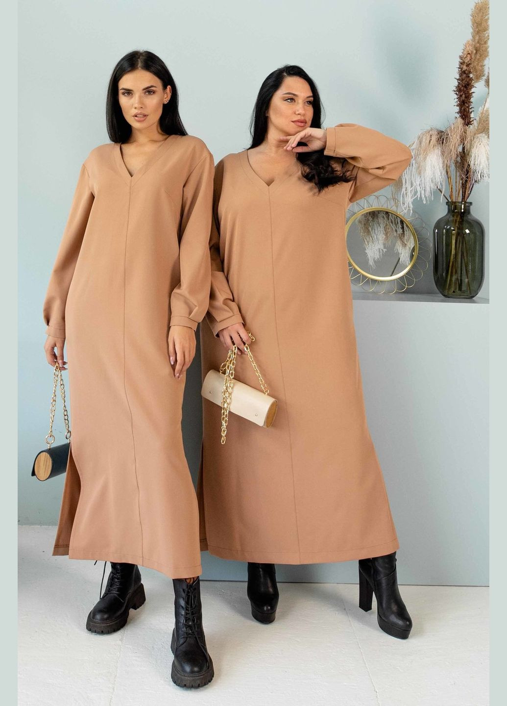 Бежевое кэжуал платье ри мары касси вл 2521 RiMari