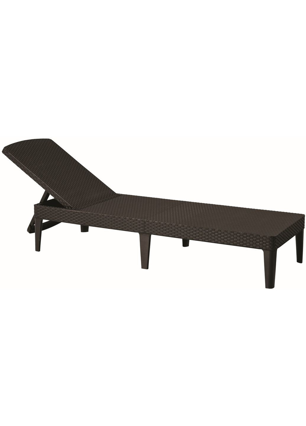 Шезлонг пластиковий Keter Jaipur коричневий для відпочинку на вулиці лежак для дачі ProDobro (367267078)