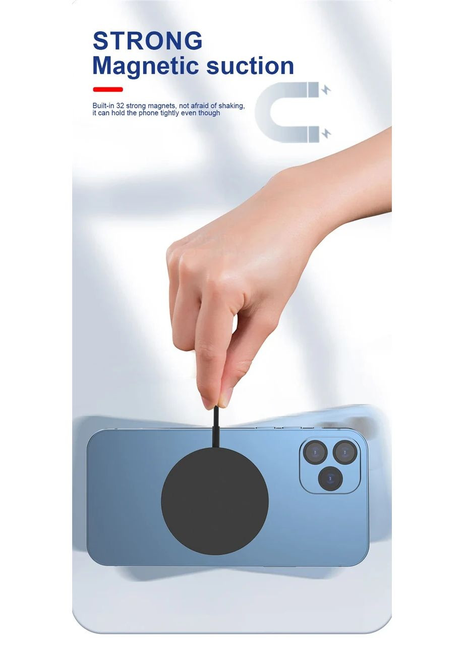 Магнітний бездротовий зарядний пристрій 30W для iPhone, AirPods і Android ґаджетів No Brand (360983330)