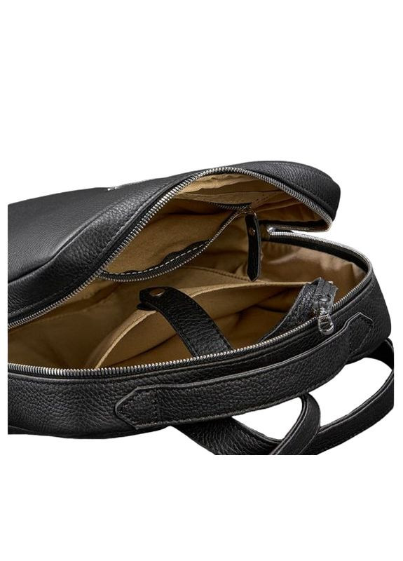 Рюкзак жіночий шкіряний на блискавці Cooper флотар Чорний BlankNote (302370773)