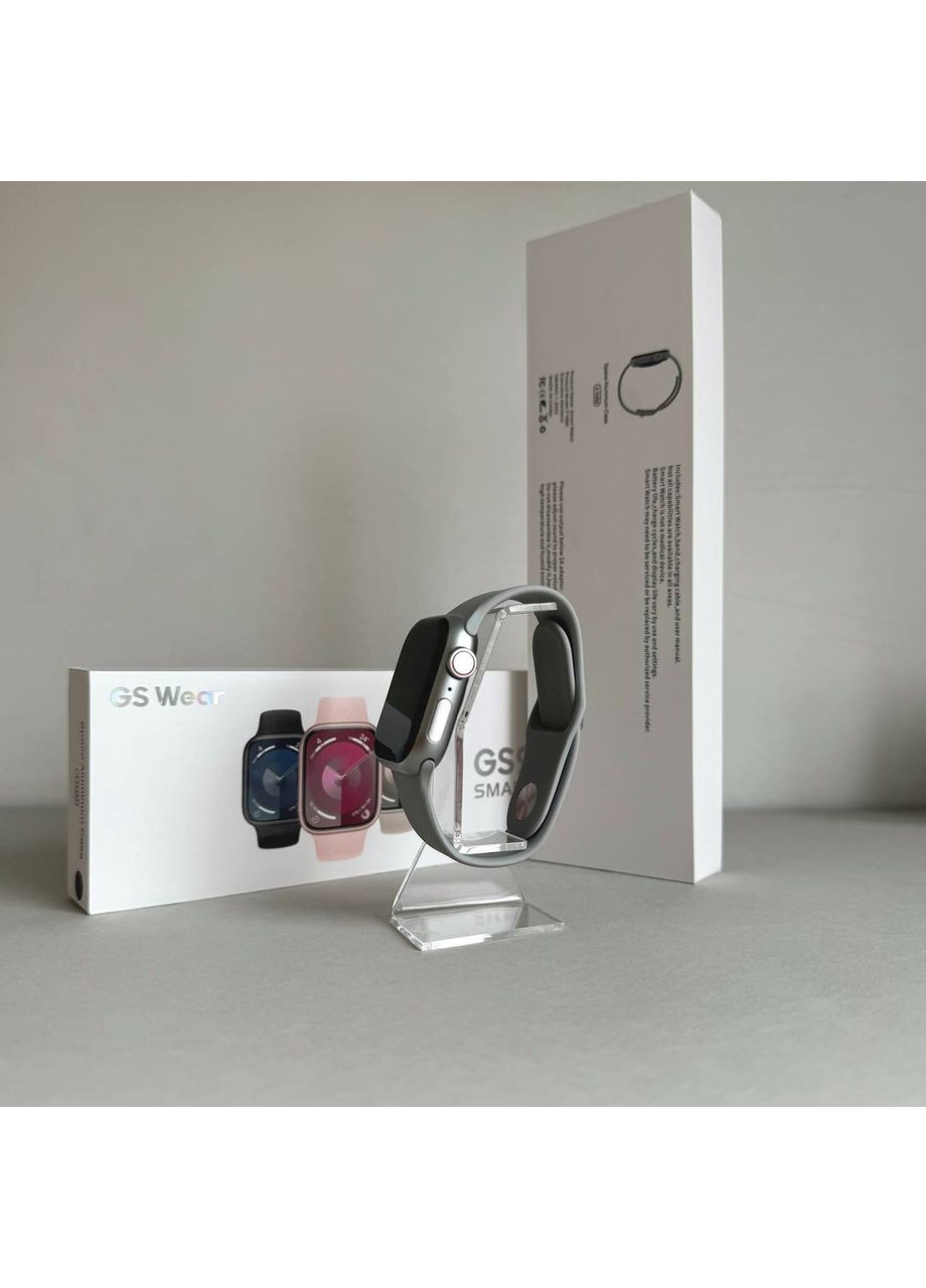 Розумний годинник Smart сірий з Bluetooth 5.3 для фітнесу та здоров'я смарт годинник для тренувань Smart Watch Watch 41 mm (372460359)