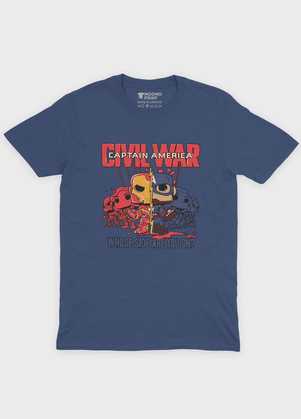 Жіноча футболка з принтом супергероями - Месники (TS001-1-NAV-006-025-004-F) Modno - (292116654)