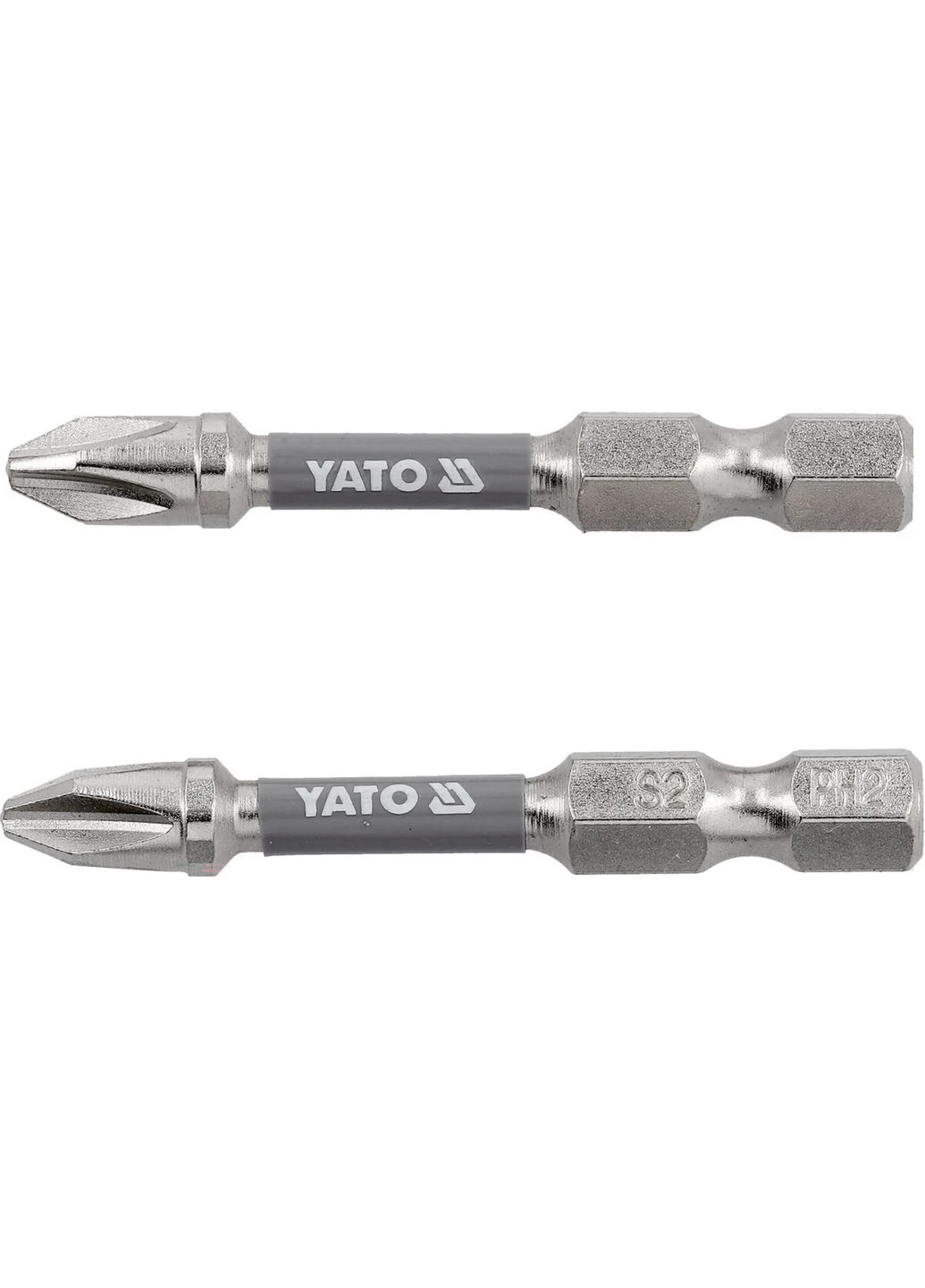 Насадка викруткова PH2 х 50 мм. HEX 1/4", покрита нікелем, 2шт.[10] YATO (392897552)