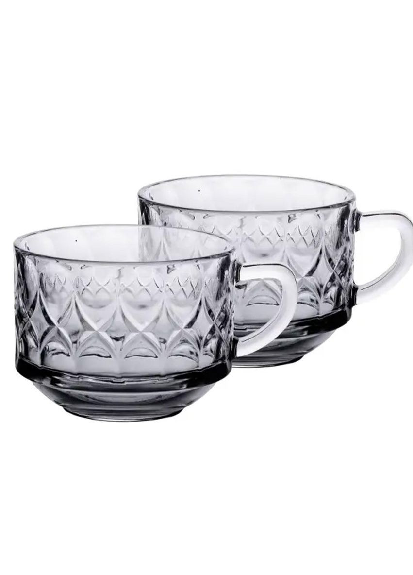 Набор чашек из стекла 6 шт прозрачные стеклянные кружки 270 мл HP-YH-67 Yiwu (351431305)