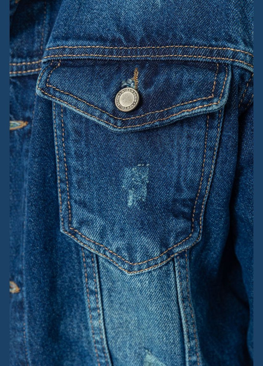 Синяя джинсовая куртка мужская, цвет синий, Ager