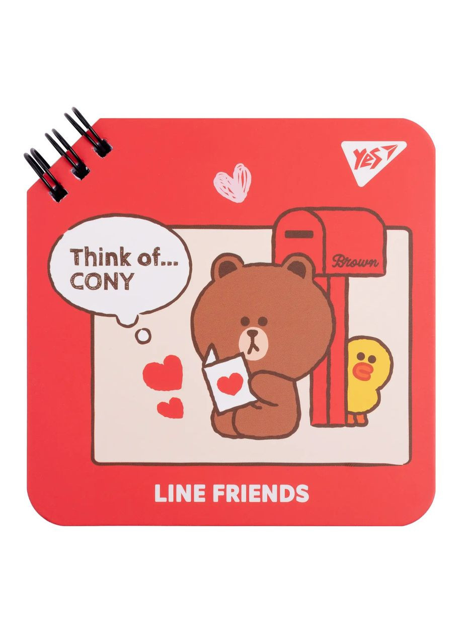Блокнот 110х110/80 подвійна спіраль " " /151751/ "Line Friends" Think of Cony (1/30/60) Yes (367750107)