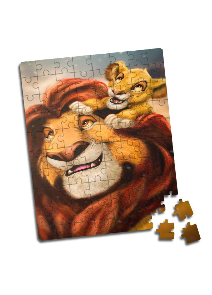 Пазл для детей Лев и львенок A4 80 элементов No Brand (309160802)