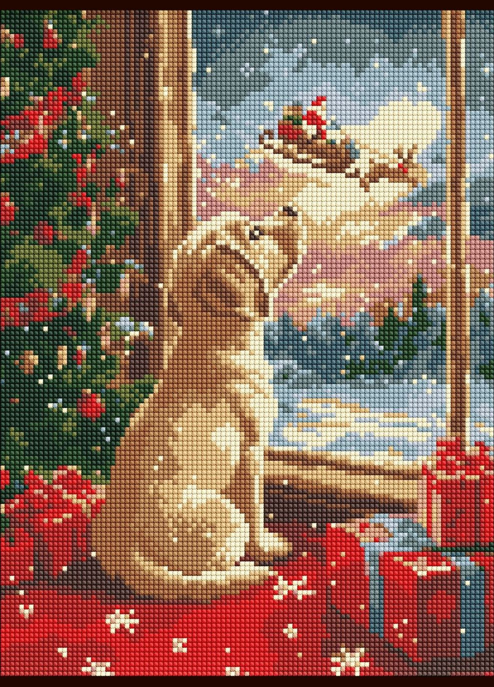 Алмазна мозаїка без підрамника Мрійливе цуценя ©art_selena_ua 30x40 AMC8116 Ідейка (304726674)