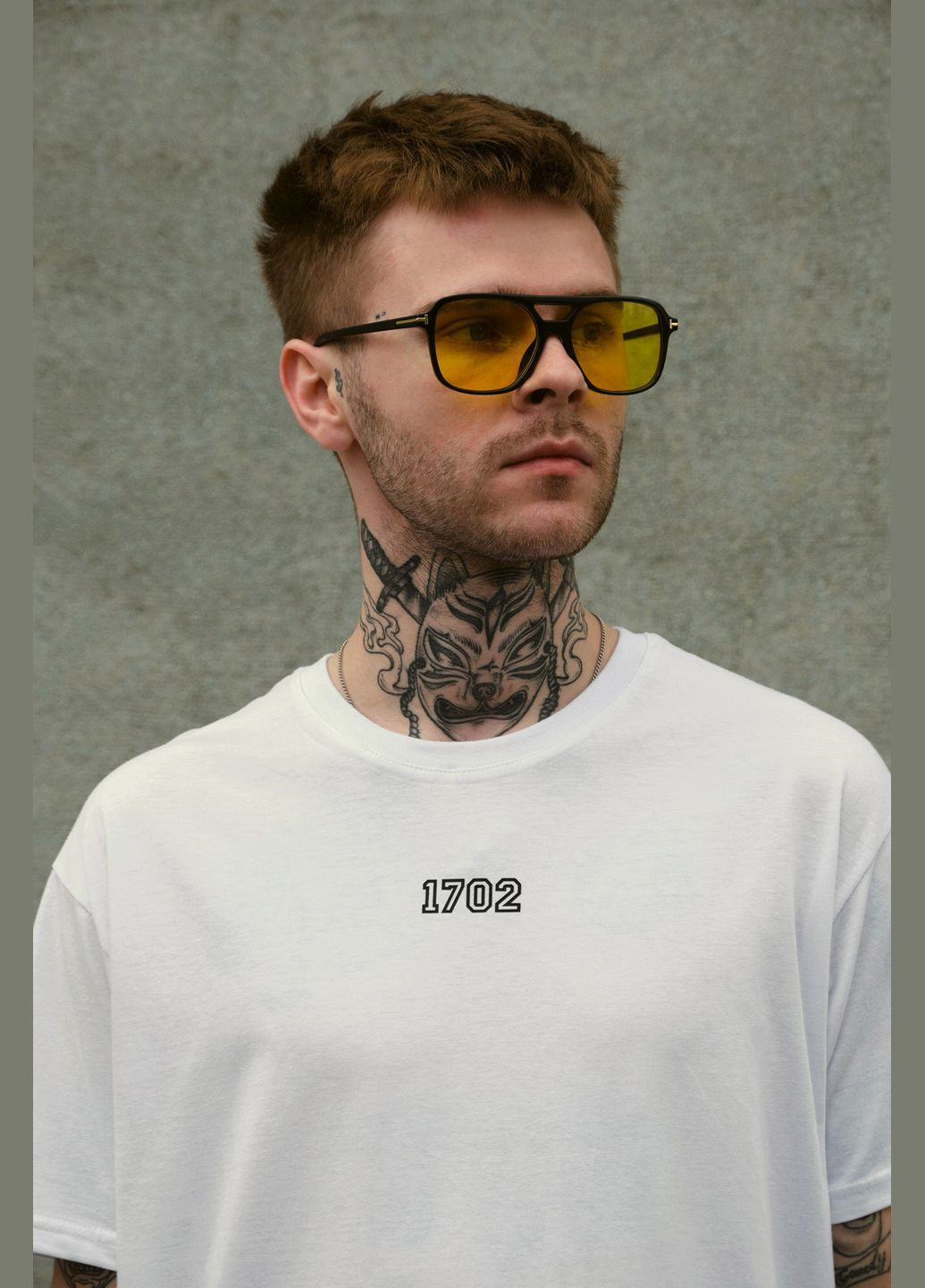 Белая мужская оверсайз футболка с принтом dollar white Without