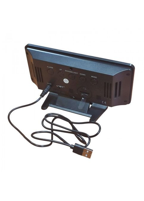 Зеркальные электронные LED-часы 52865 Хамелеон с будильником и термометром – стильный гаджет для дома и офиса No Brand (335877547)