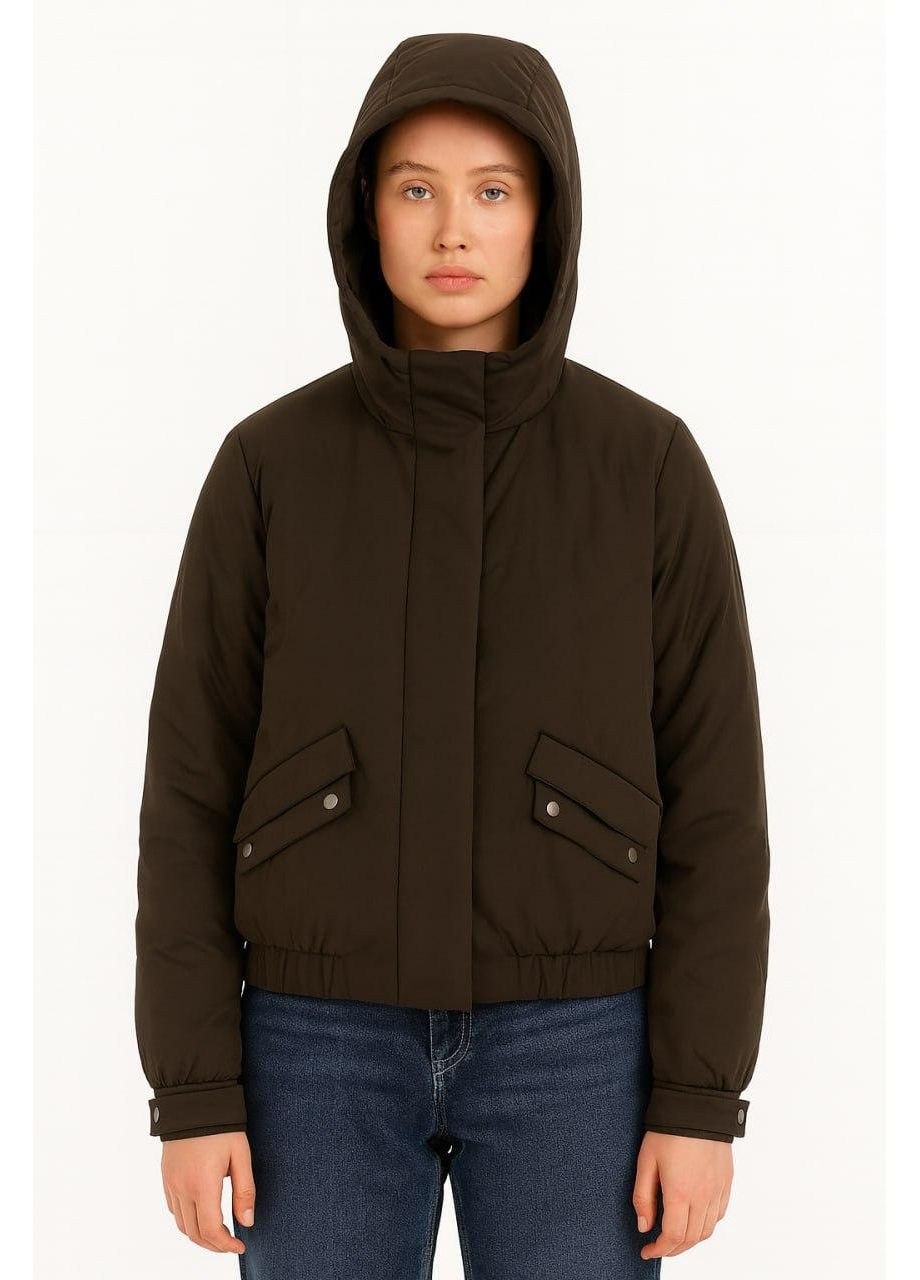 Комбінована демісезонна куртка жіноча зимова чорна (k-29/1) xl Julianna