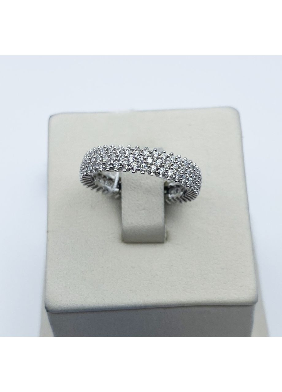 Каблучка срібна з кубічним цирконієм "Доріжка" 18 3,2 г No Brand (370142630)