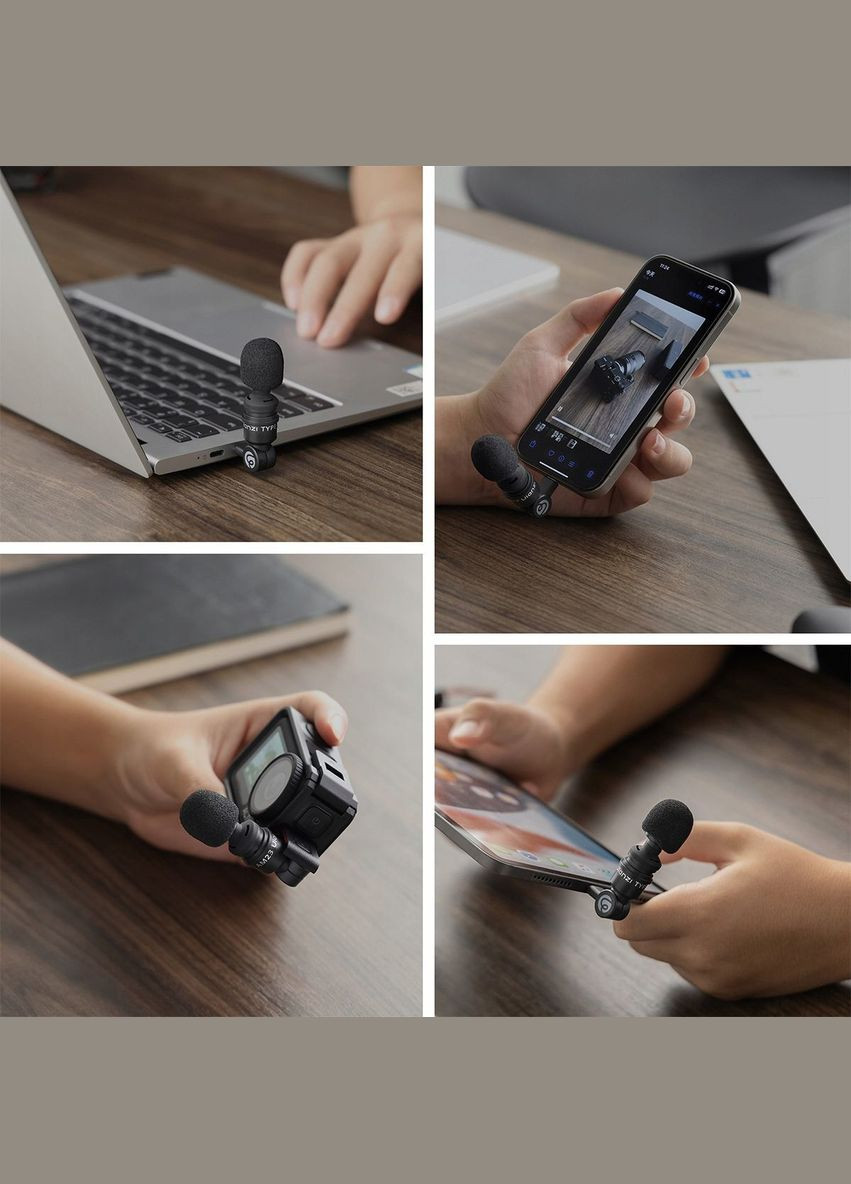 Мікрофон міні Type-C USB-C для Osmo Action телефона AM23 Ulanzi (336517310)