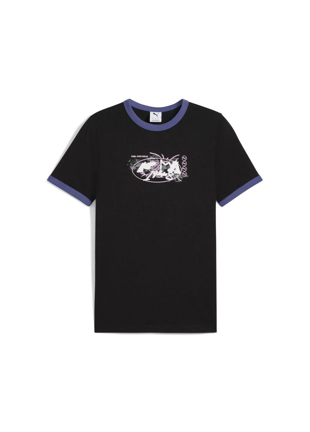 Чорна футболка future..archive graphic ringer tee men Puma