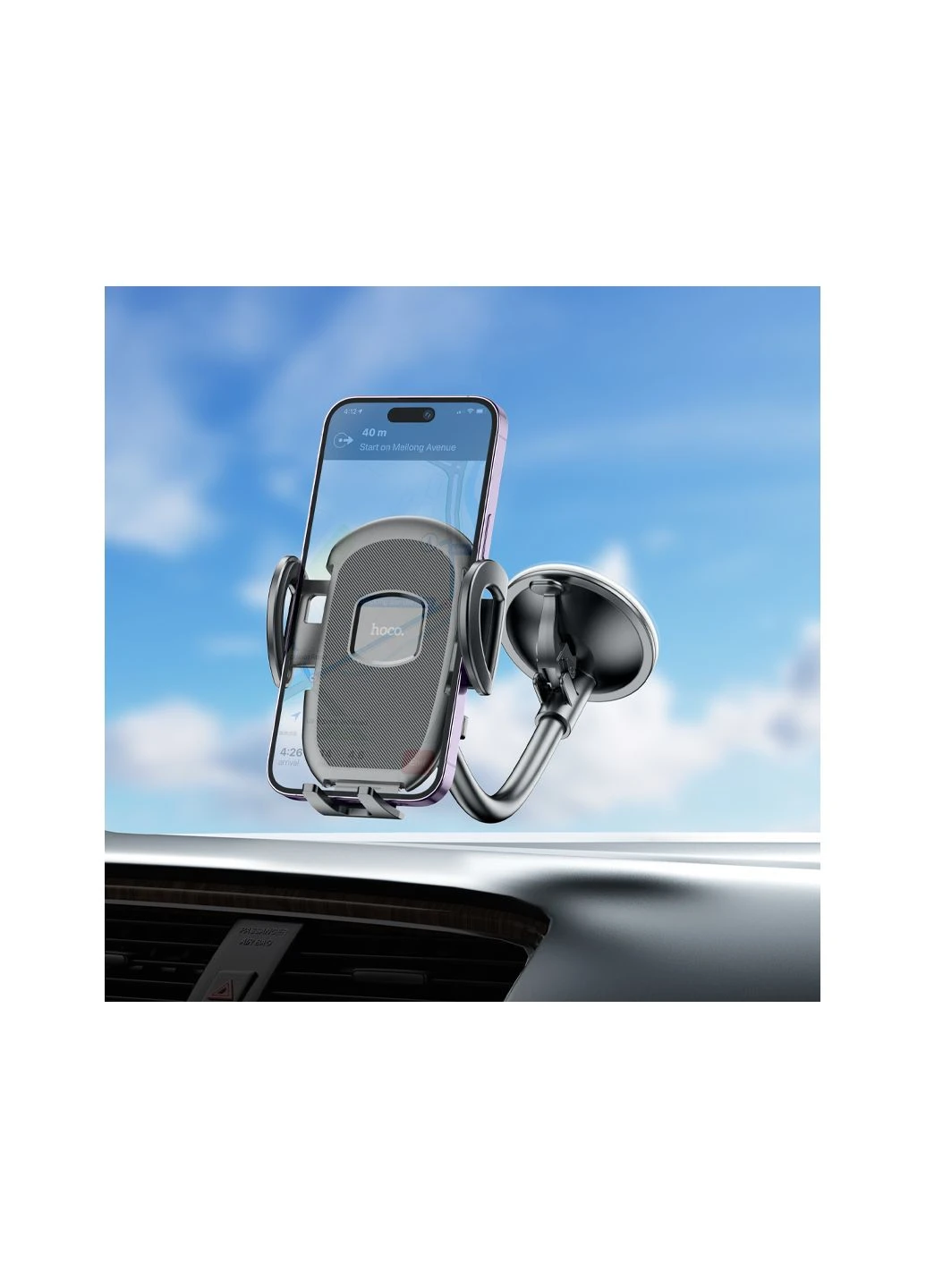 Автотримач для телефона H10 General car holder(windshield) Hoco H10 Genera (376309881)